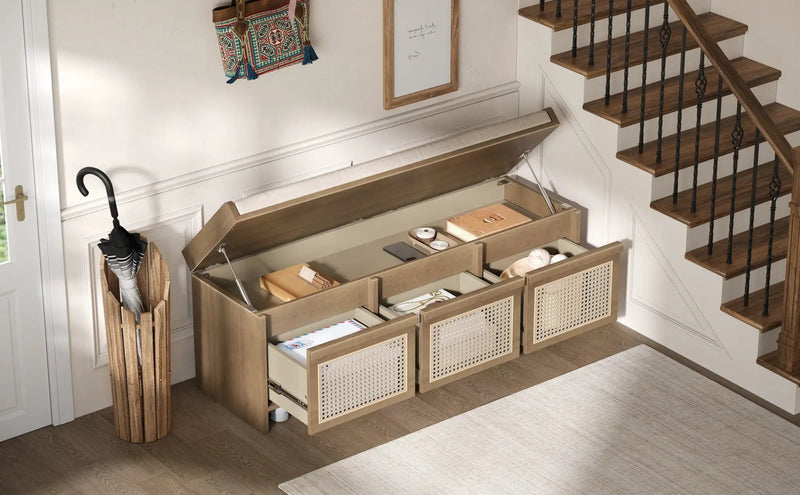 TREXM 48" Entryway Shoe Bench by HouseOfZazla