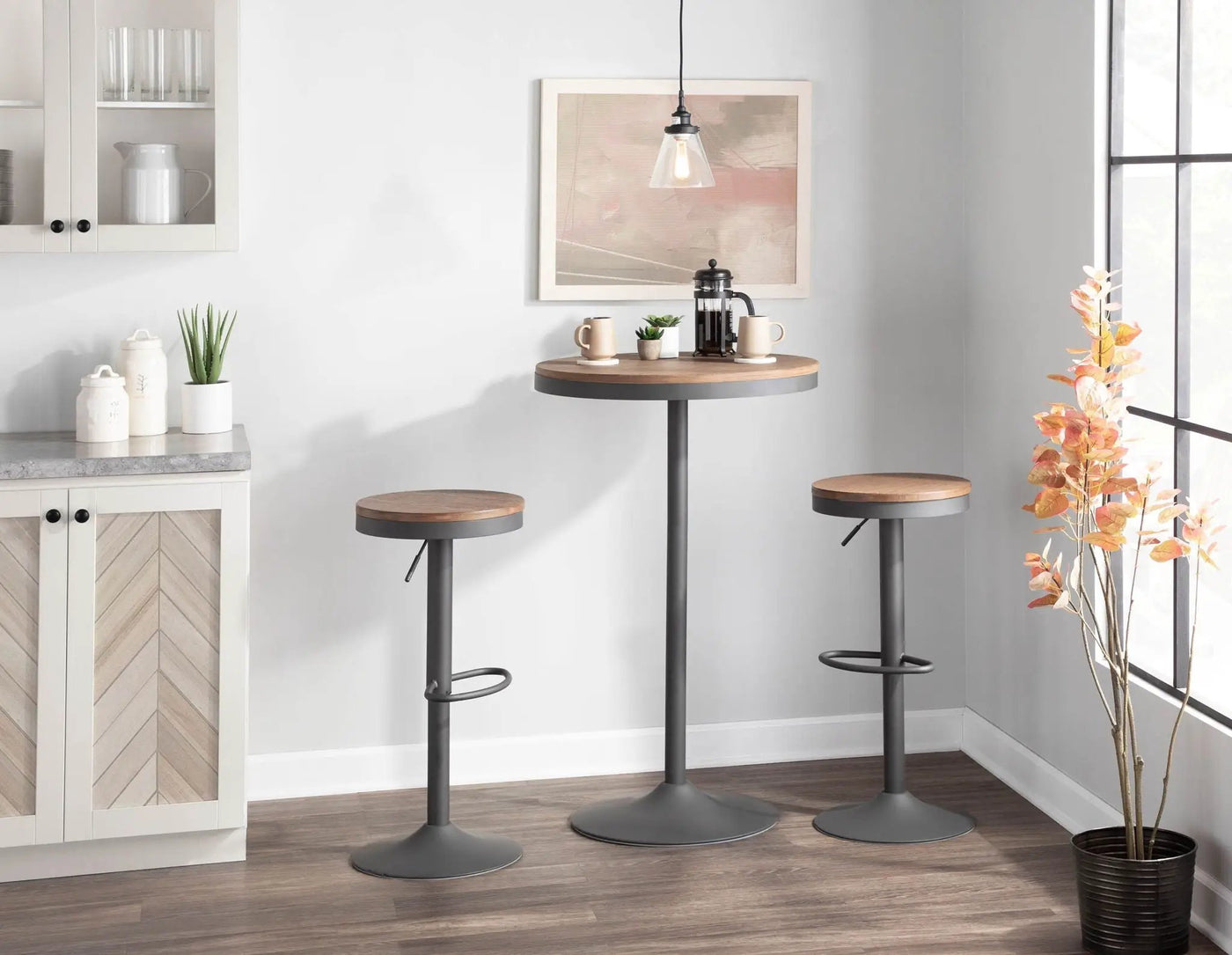 Dakota - Industrial Adjustable Bar Dinette Table by HouseOfZazla