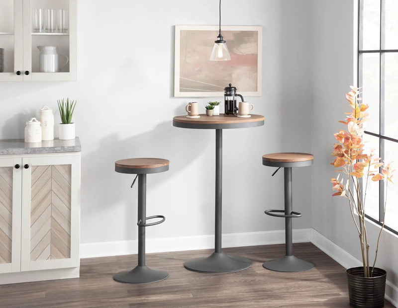 Dakota - Industrial Adjustable Bar Dinette Table by HouseOfZazla