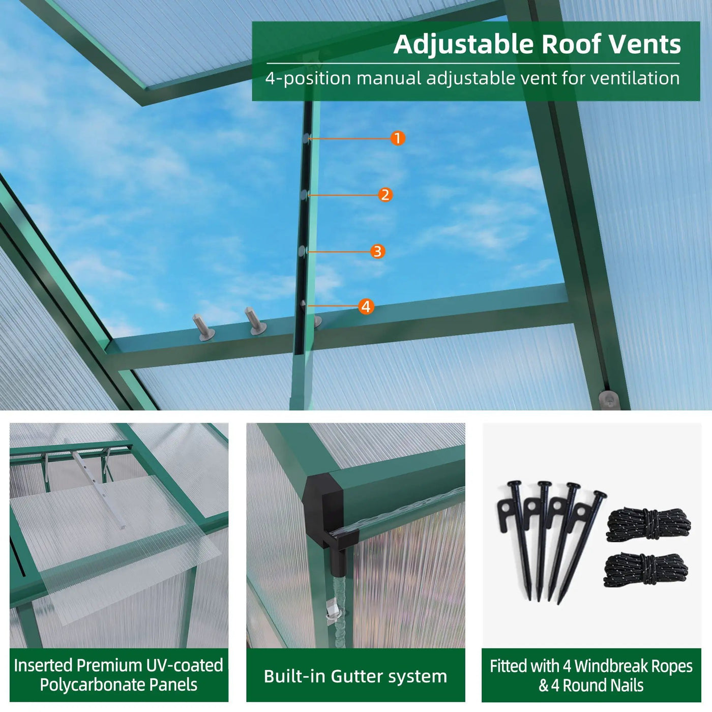 Polycarbonate Walk-In house, Raised Base For Outdoor In All Season by HouseOfZazla