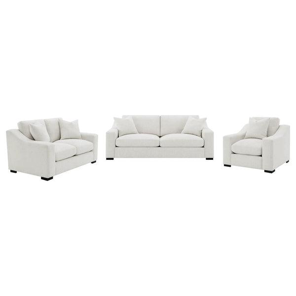 Ashlyn 3-piece Upholstered Track Arm Sofa Set Sand