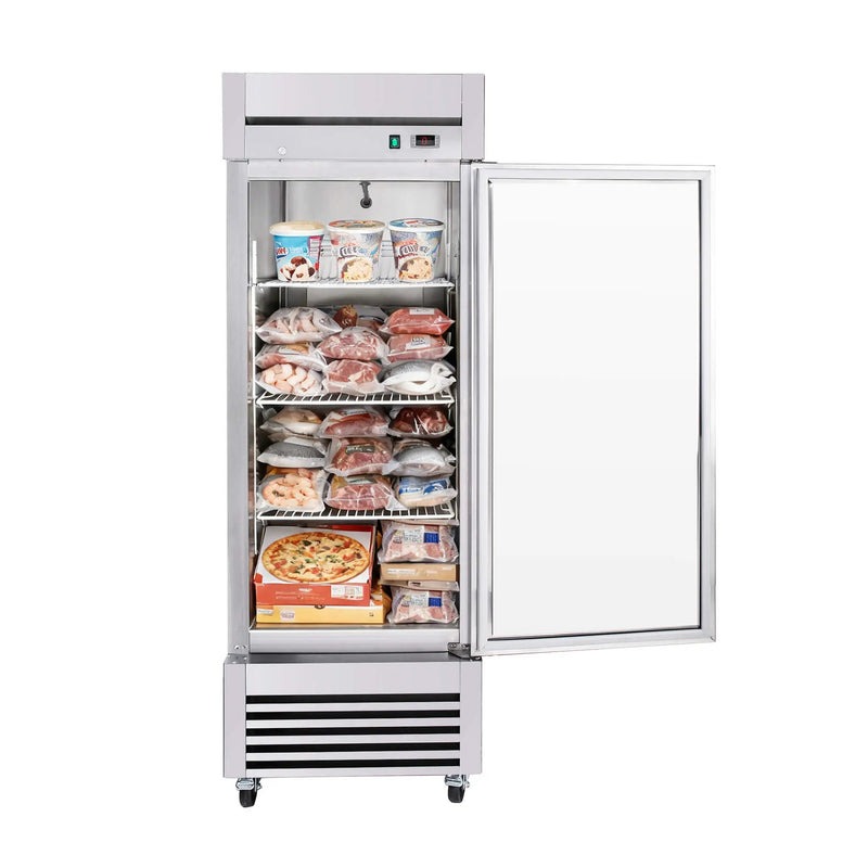 27-Inch 20.5 Cu.Ft Commercial Solid Door Stainless Steel Reach-In Freezer (SAK29705) by SAKSBY WHOLESALE