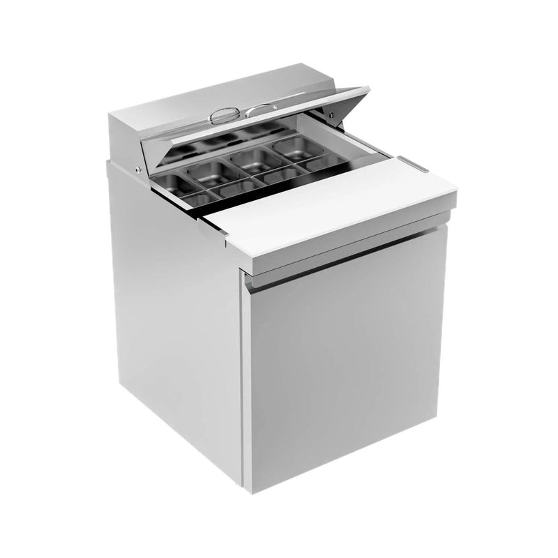 27-Inch 7.4 Cu.Ft Commercial Stainless Steel Sandwich Salad Prep Table Refrigerator (SAK84120) by SAKSBY WHOLESALE