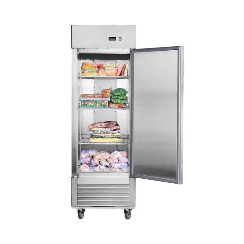 Heavy-Duty 27-Inch 8.7 Cu.Ft Commercial Upright Stainless Steel Reach-In Freezer (SAK43815) by SAKSBY WHOLESALE