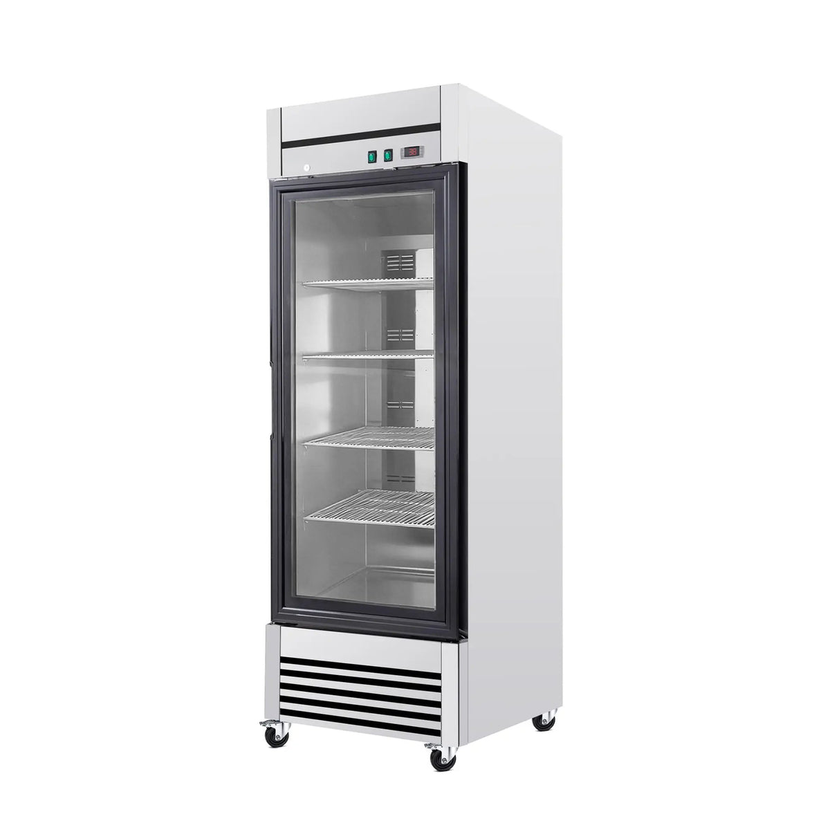 27-Inch Commercial Single Glass Door Reach-In Display Refrigerator (SAK30864) by SAKSBY WHOLESALE