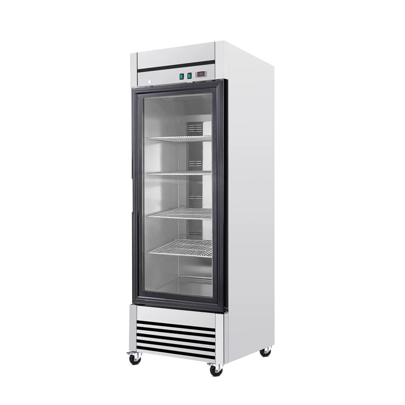 27-Inch Commercial Single Glass Door Reach-In Display Refrigerator (SAK30864) by SAKSBY WHOLESALE