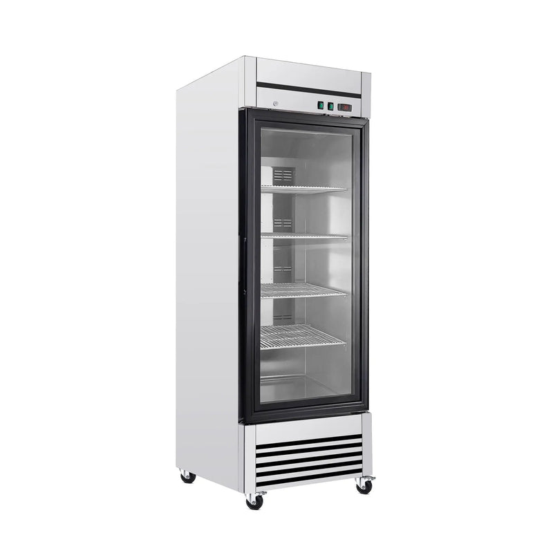 27-Inch Commercial Single Glass Door Reach-In Display Refrigerator (SAK30864) by SAKSBY WHOLESALE