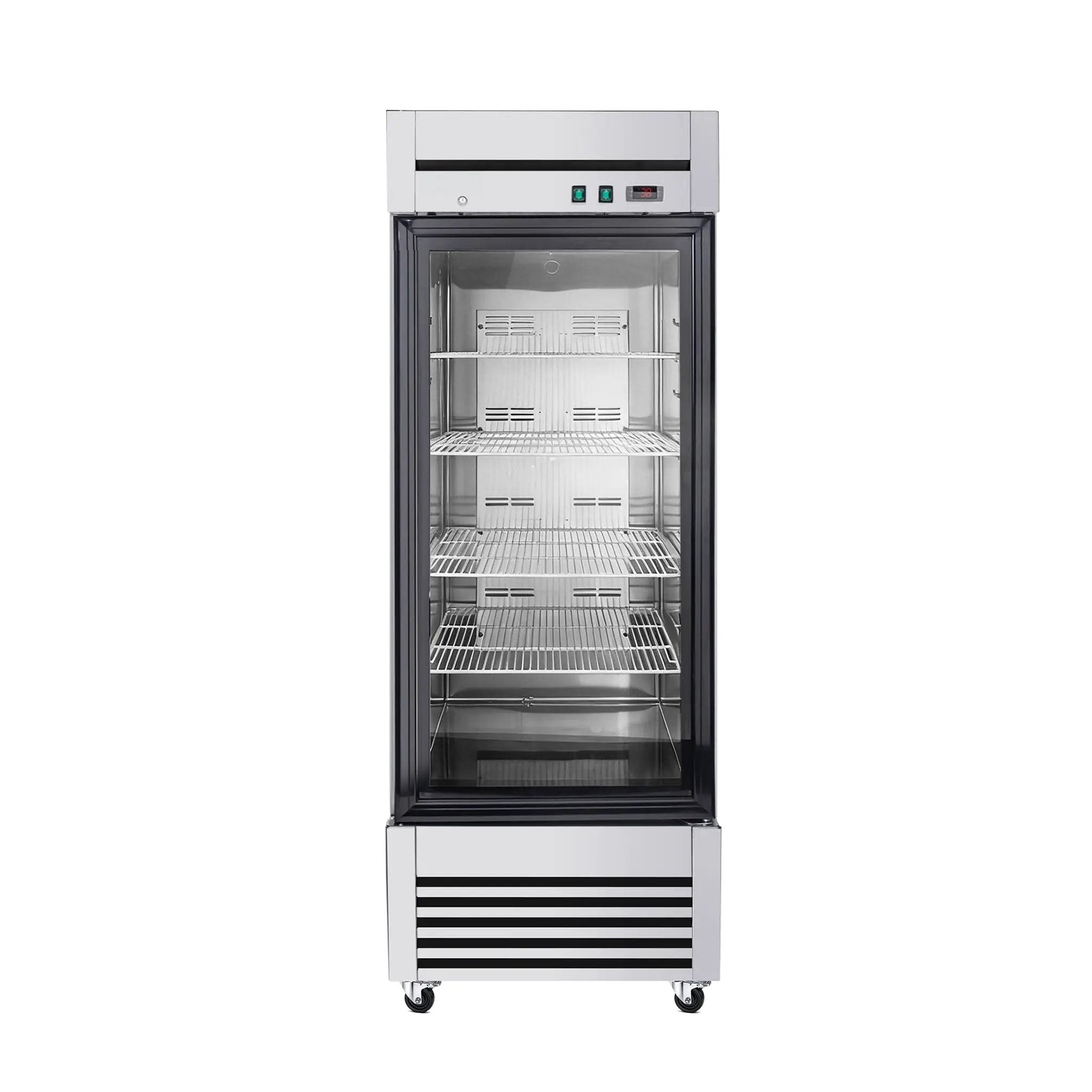 27-Inch Commercial Single Glass Door Reach-In Display Refrigerator (SAK30864) by SAKSBY WHOLESALE