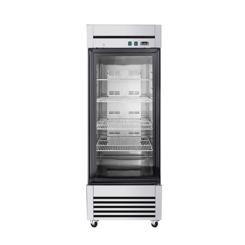 27-Inch Commercial Single Glass Door Reach-In Display Refrigerator (SAK30864) by SAKSBY WHOLESALE