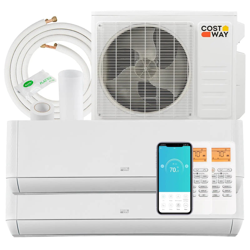 27000 BTU 2 Zone 22 SEER2 Mini Split AC with Heat Pump by DirectDeals