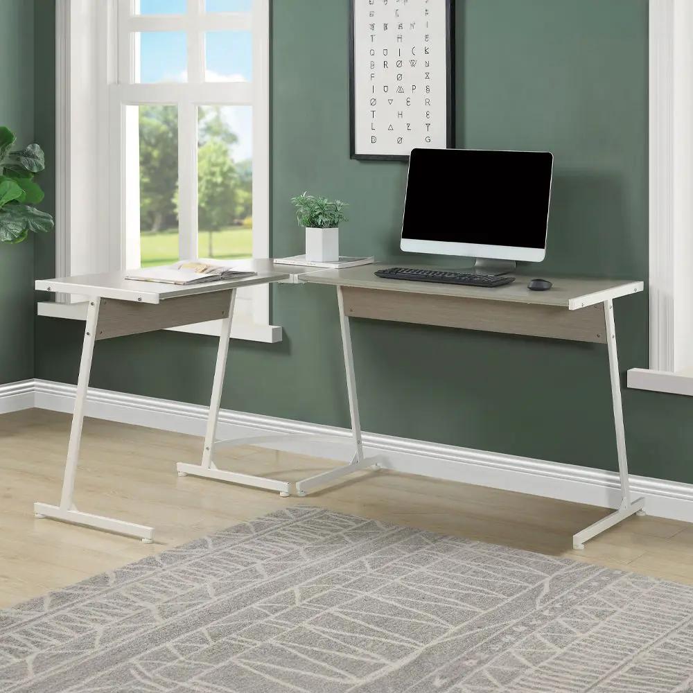 Carver - Computer Desk - Gray & White by Unique Piece Furniture