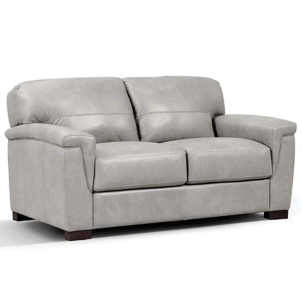 Cornelia - Loveseat - Pearl Gray Leather by Unique Piece Furniture
