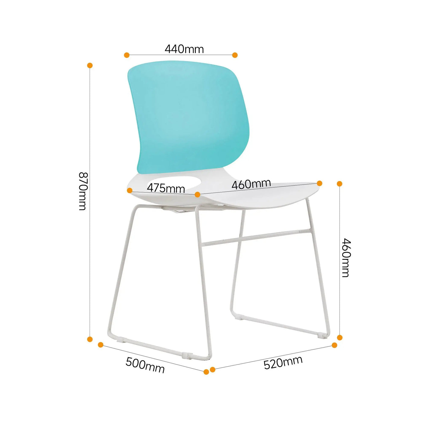 Ergonomic Backrest Stacking Chairs (Set of 4) by Unique Piece Furniture