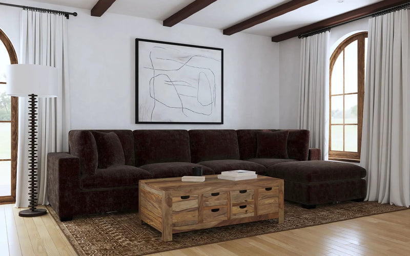 Lakeview 5-piece Upholstered Modular Sectional Chocolate by Unique Piece Furniture