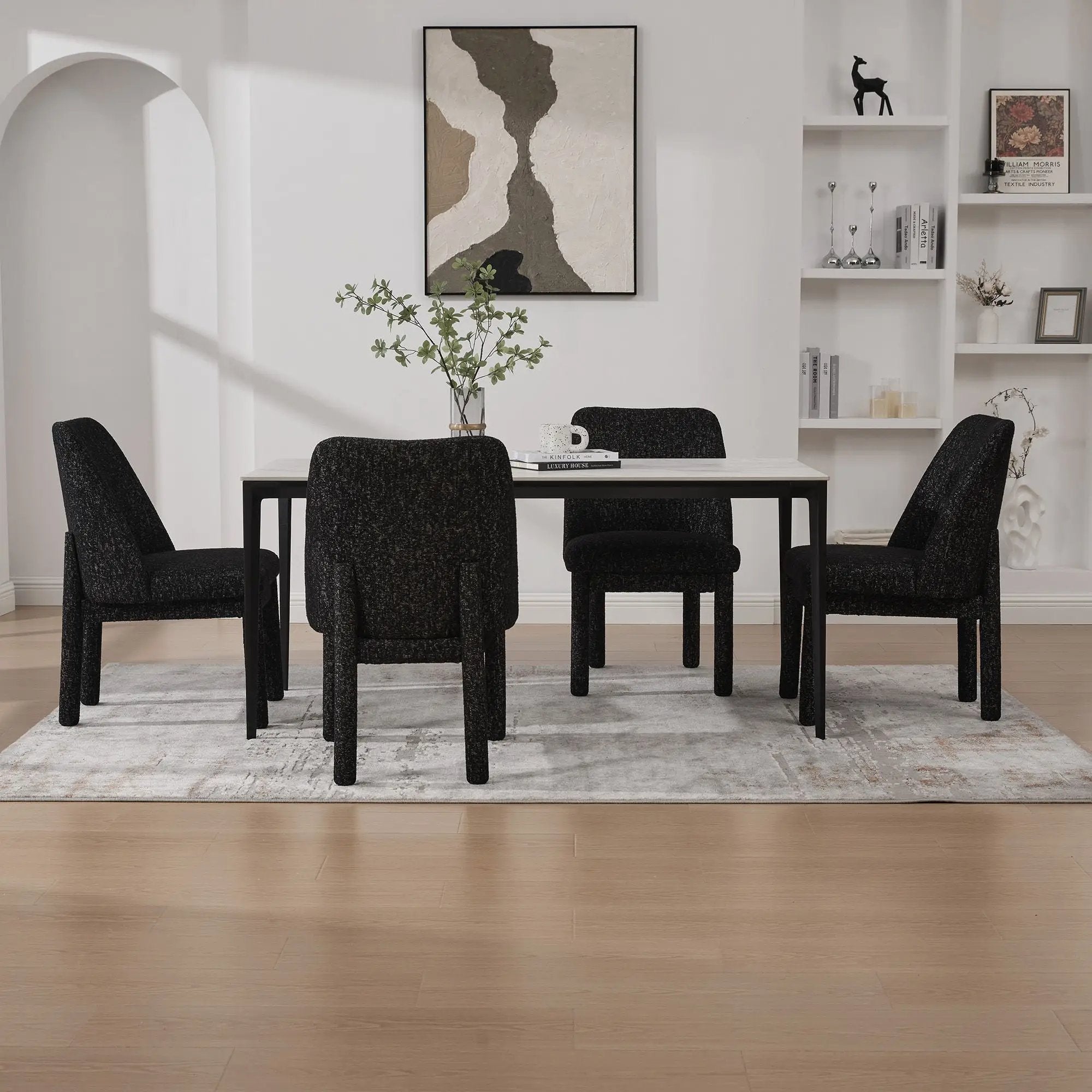 Wide Minimalist Dining Chair