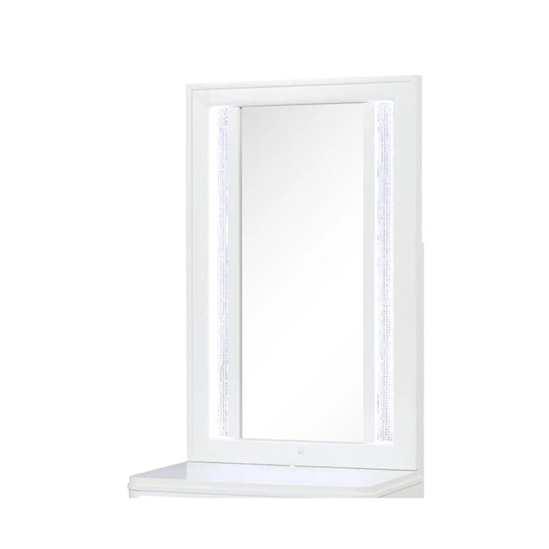 Abigale - Nightstand Top Mirror With LED Lighting (Only Mirror Top) - White by HouseOfZazla