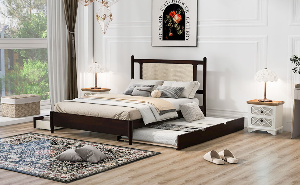Platform Bed With 2 Big Drawers & Trundle by HouseOfZazla