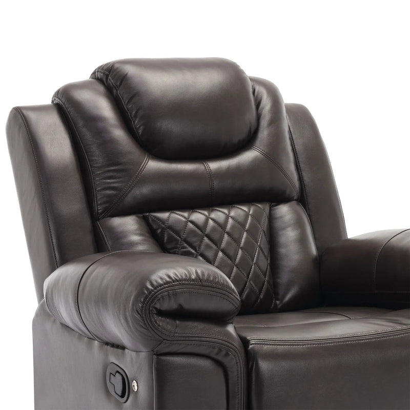 Home Theater Seating Manual Recliner Chair With Led Light Strip For Living Room by HouseOfZazla