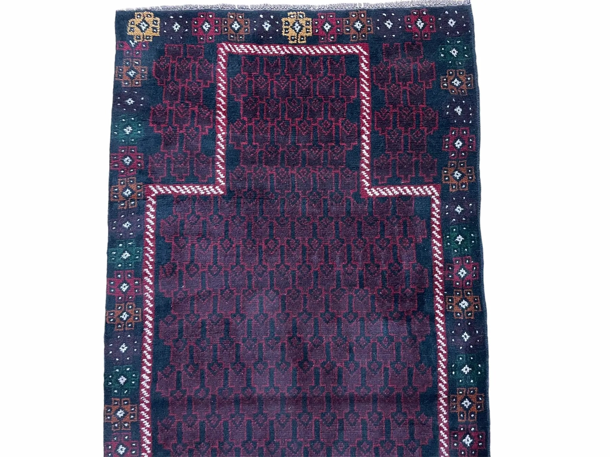 3 X 5 Vintage Handmade Tribal Wool Rug Baluchi Rug Afghan Rug Balouch Rug 3x4.7 by Jewel Rugs