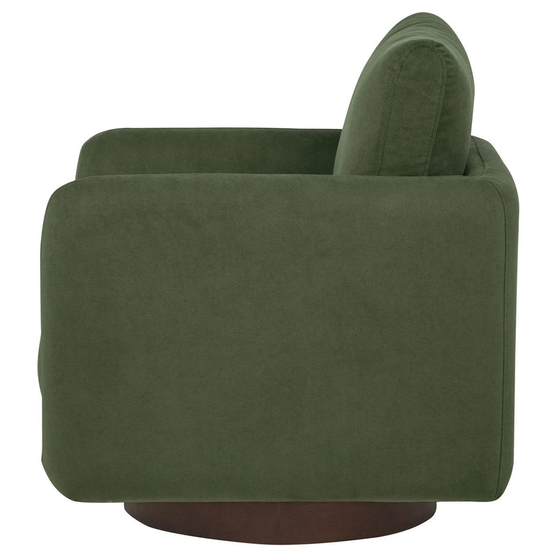 Iris Fabric Upholstered Swivel Accent Chair Matcha by Unique Piece Furniture