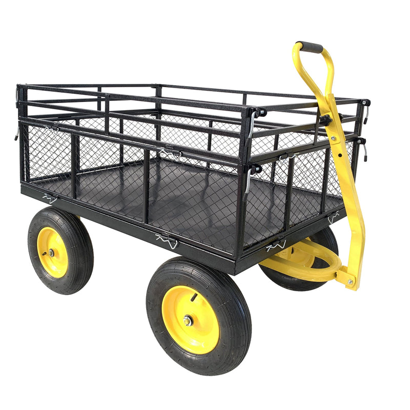Steel Garden Cart, Heavy Duty 1400 lbs Capacity by HouseOfZazla