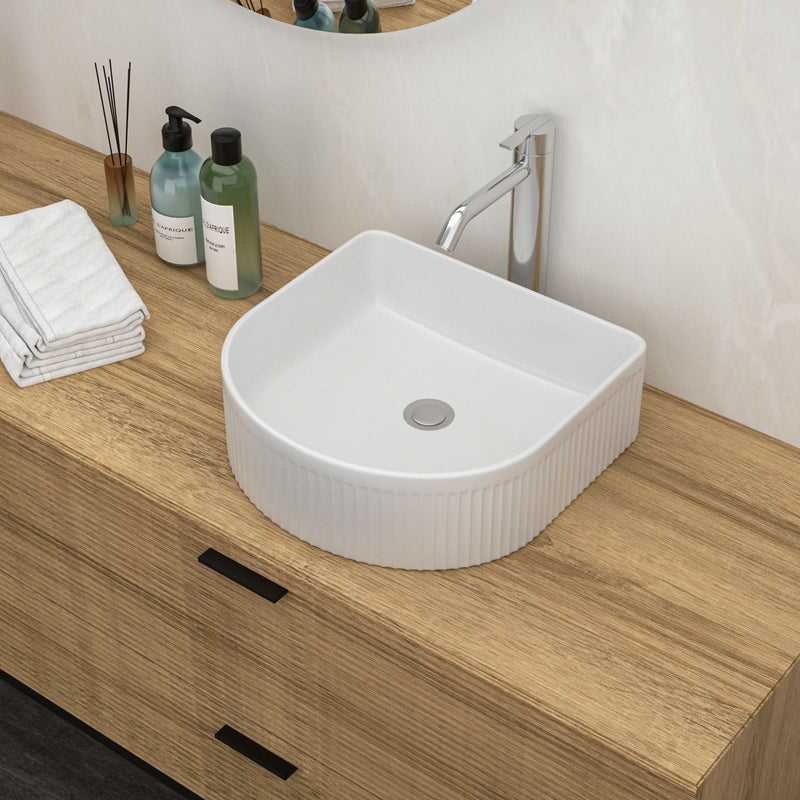 Vessel Bathroom Sink With Design - White by HouseOfZazla