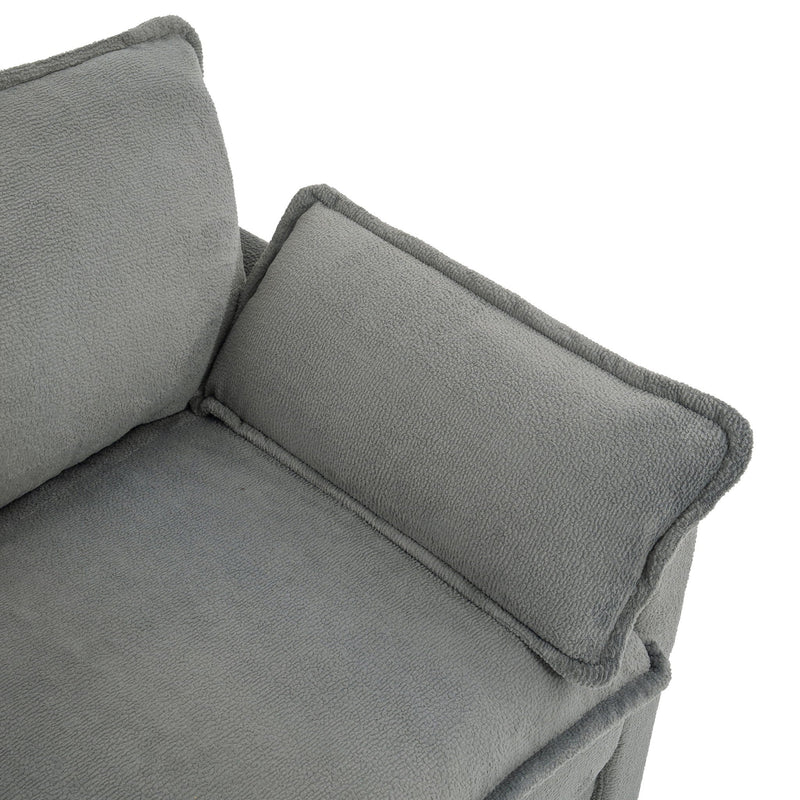 Modern Sofa Set With Double Layer Cushion And Side Storage Pockets by HouseOfZazla
