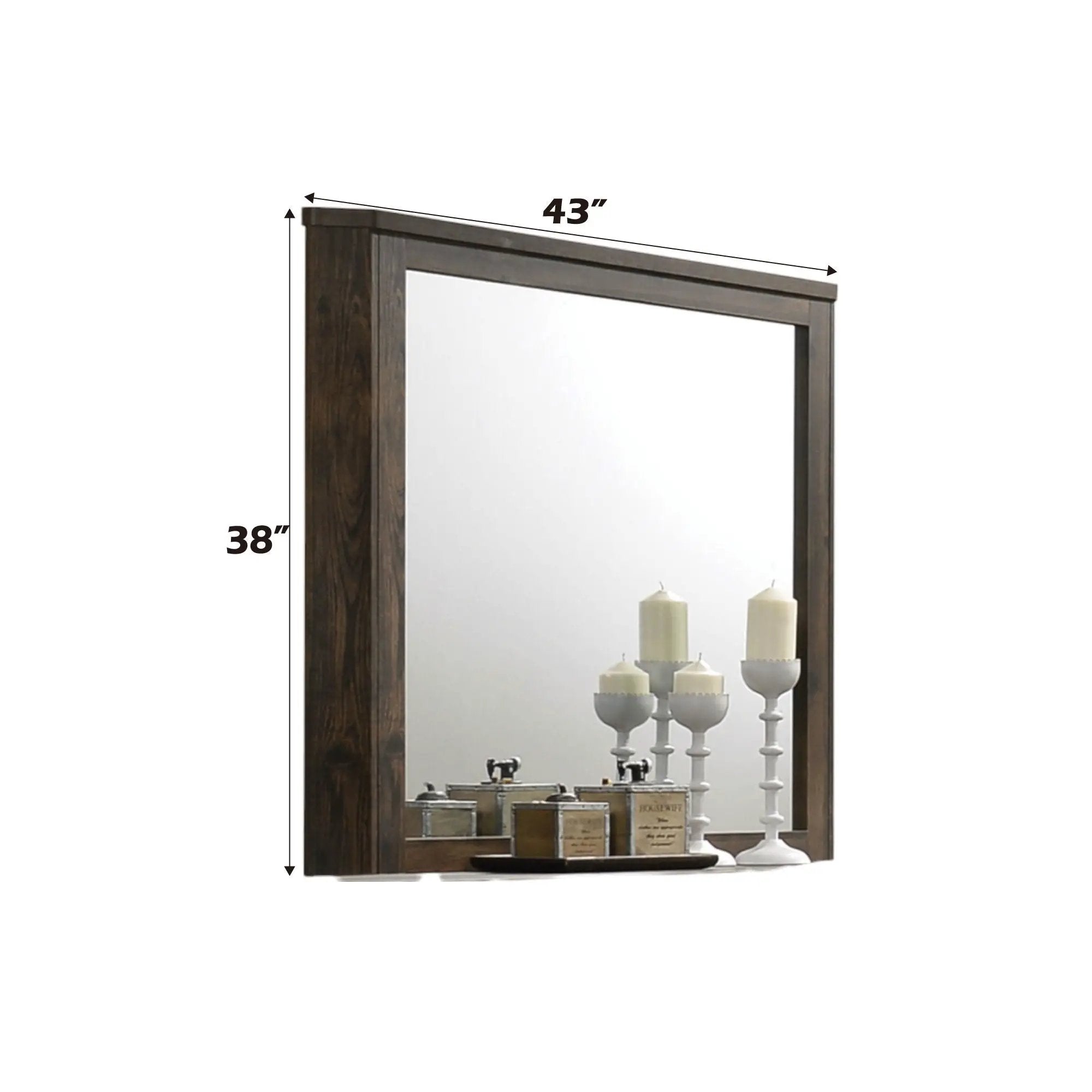 Elettra - Rustic Mirror - Walnut by Unique Piece Furniture