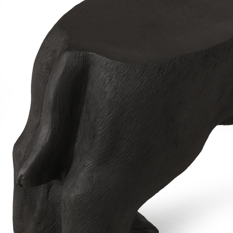MGO Dog Bench - Outdoor Labrador Design, Matte Black by HouseOfZazla