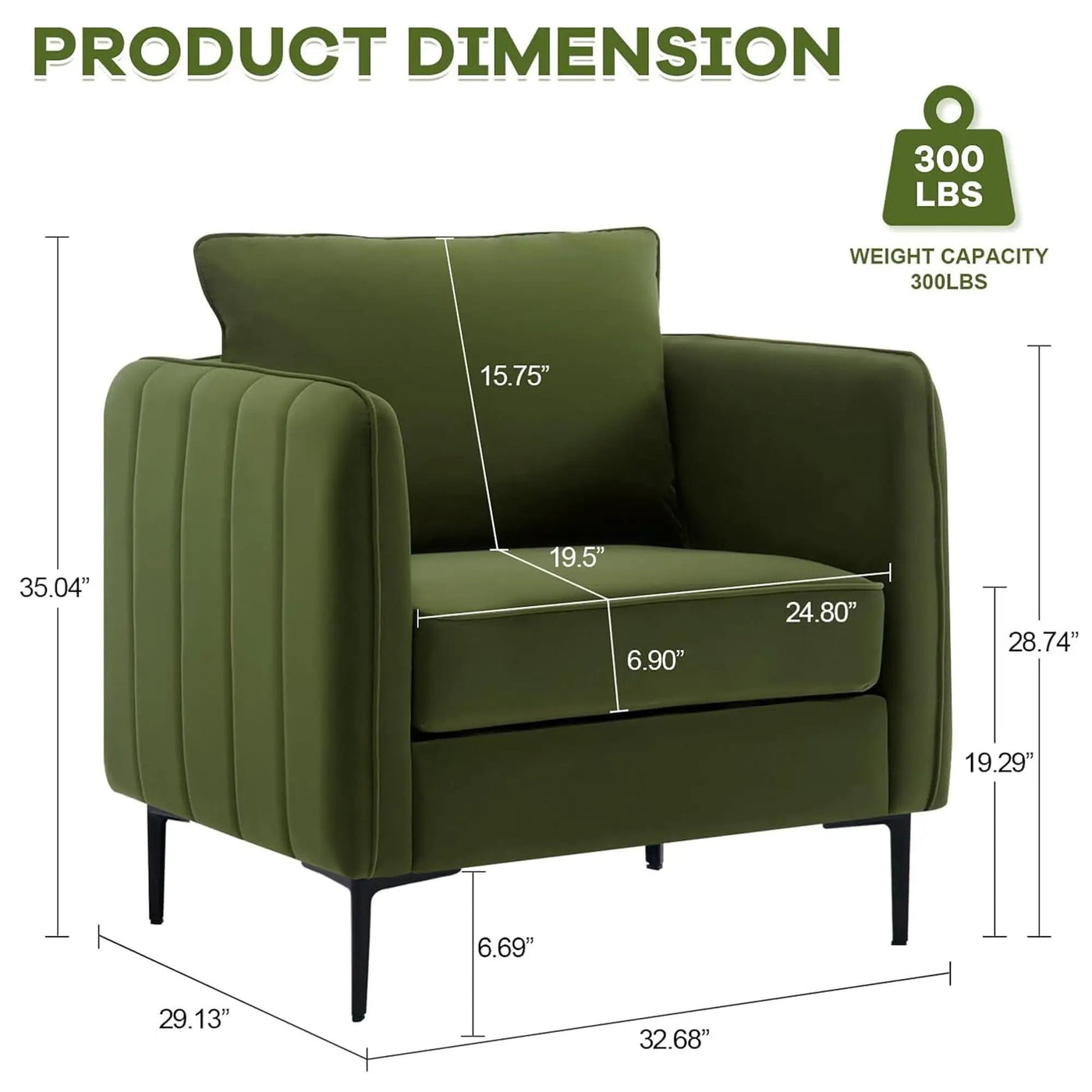 Accent Chair With Pillow For Living Room by Unique Piece Furniture