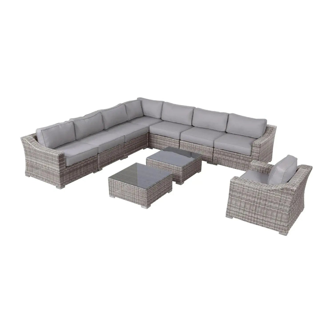 Outdoor Wicker Conversation Set With Cushions, All Weather by HouseOfZazla