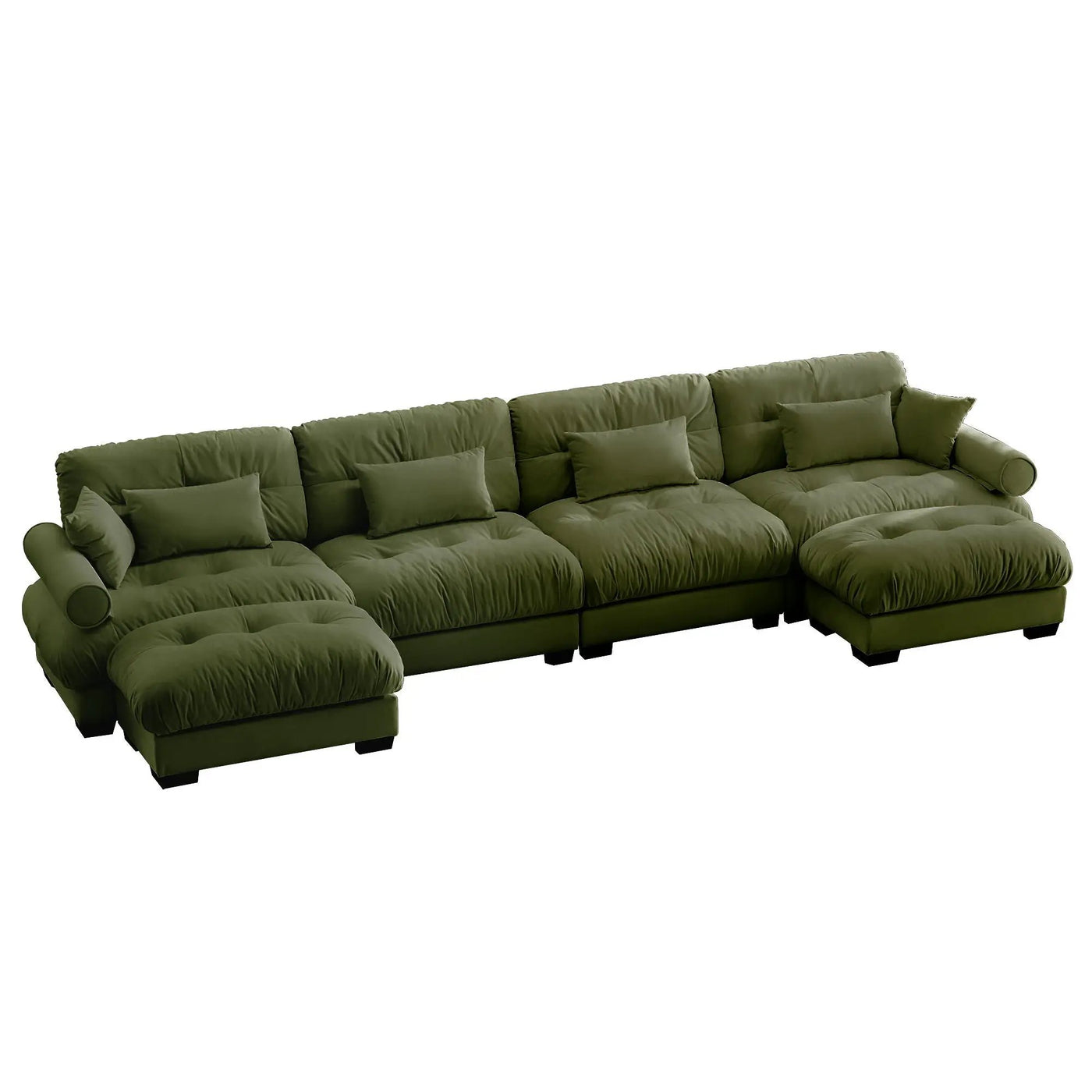 Super Comfort Oversized Modular Sectional Sofa With Movable Ottoman by HouseOfZazla