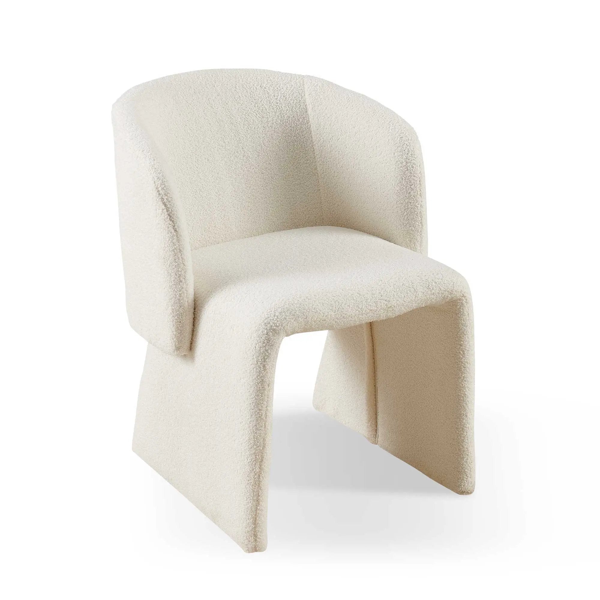 Modern Accent Chair Brown Single Sofa Chair, Upholstered Side Chair Teddy Comfy Chair For Dining Room / Bedroom / Living Room / Reception by HouseOfZazla