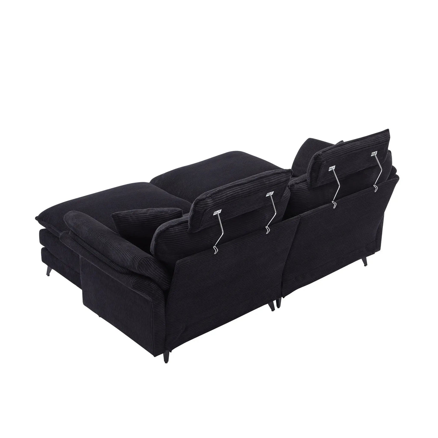 Modern Deep Seat Sectional Sofa With Ottoman by HouseOfZazla