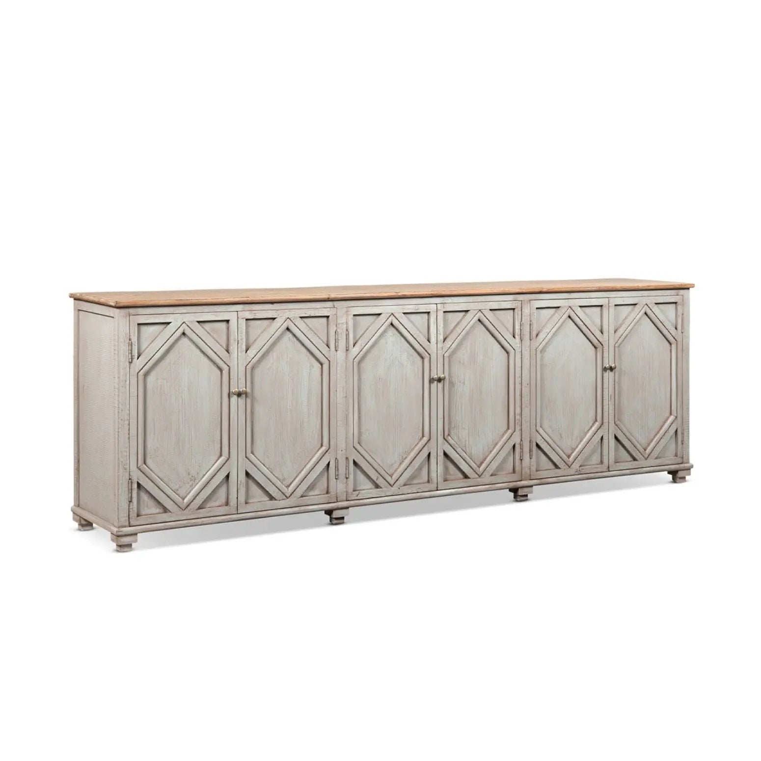 Colette - 6 Door Cabinet Sideboard - Brown by HouseOfZazla