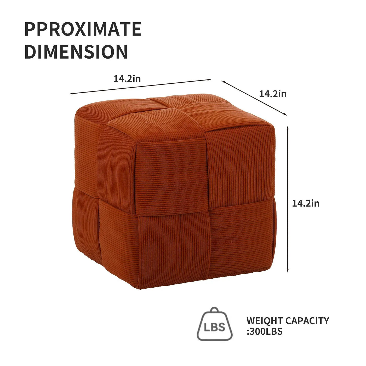 Square Ottoman Foot Rest With Woven Design by HouseOfZazla