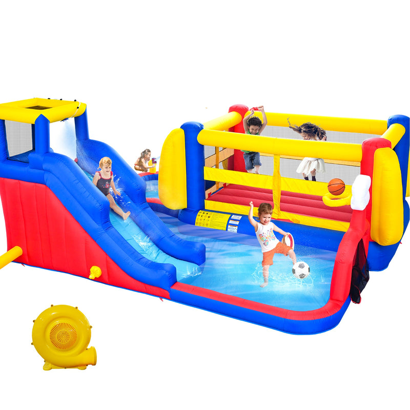 7 in 1 Inflatable Slide Water Park for Kids by HouseOfZazla