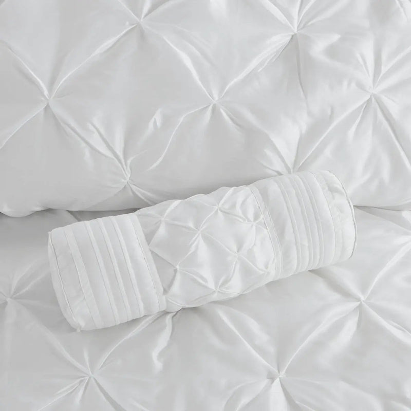 7 Piece Tufted Comforter Set White by HouseOfZazla