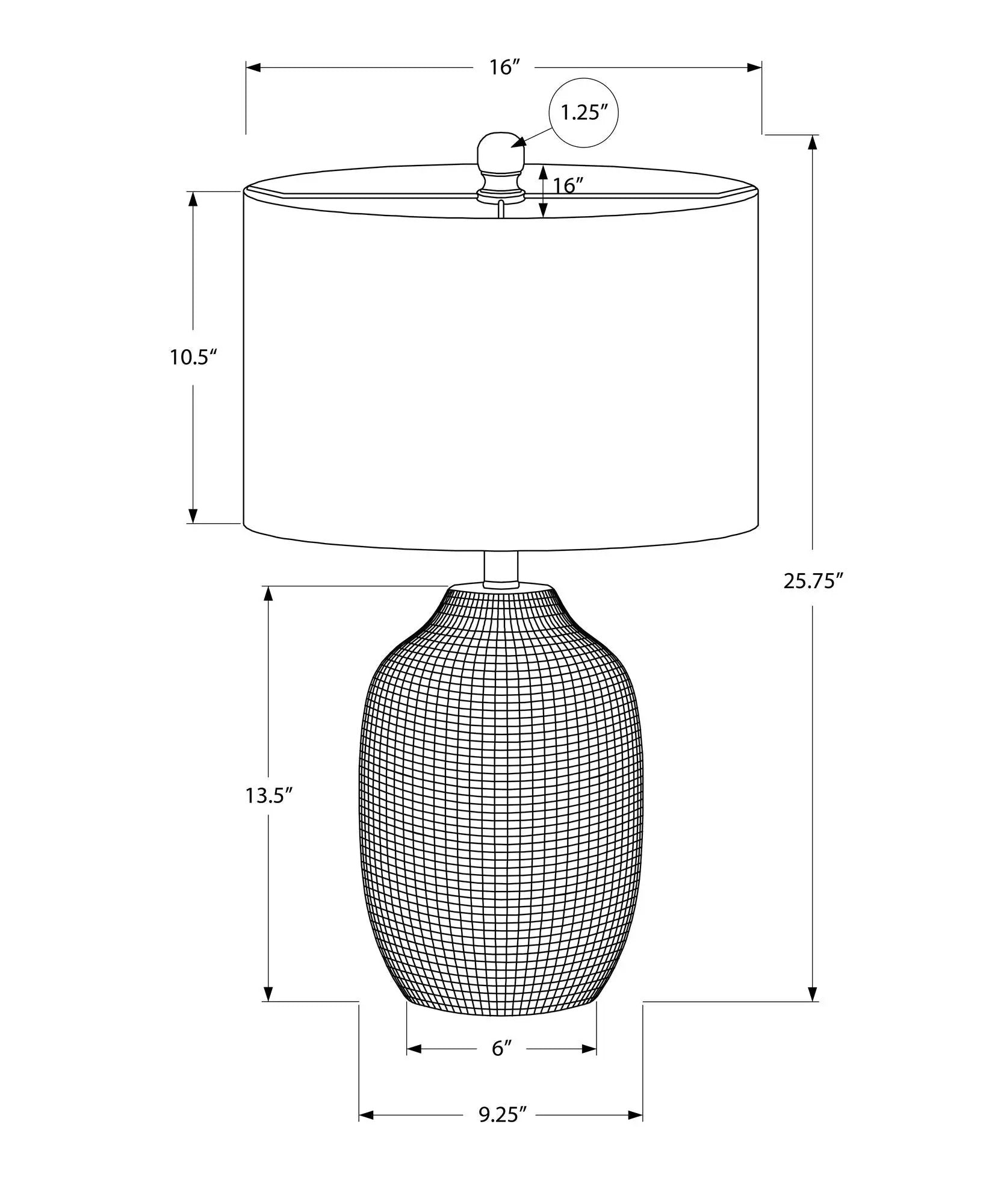 Table Lamp, Lighting, Ceramic, Contemporary - Cream by Unique Piece Furniture
