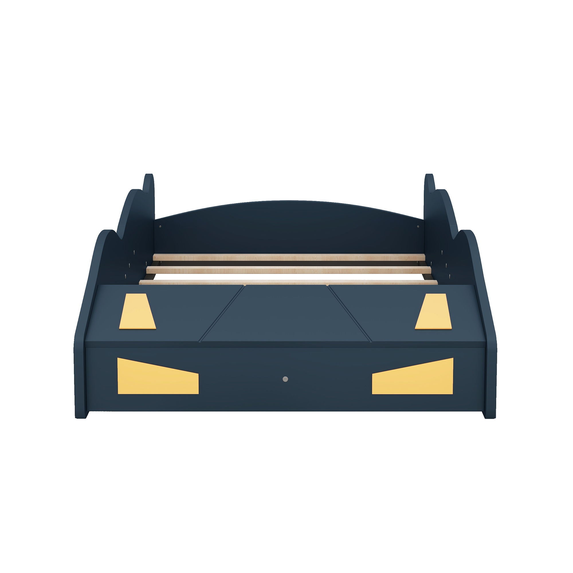 Race Car Shaped Platform Bed With Wheels And Storage by HouseOfZazla
