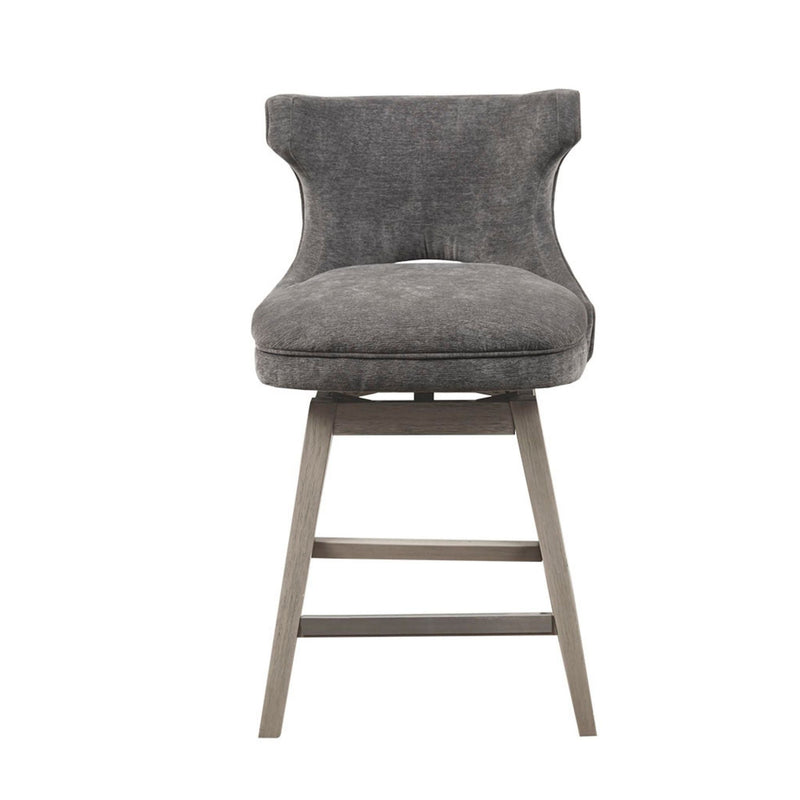 360 Degree Swivel Counter Stool With Silver Detailing by HouseOfZazla