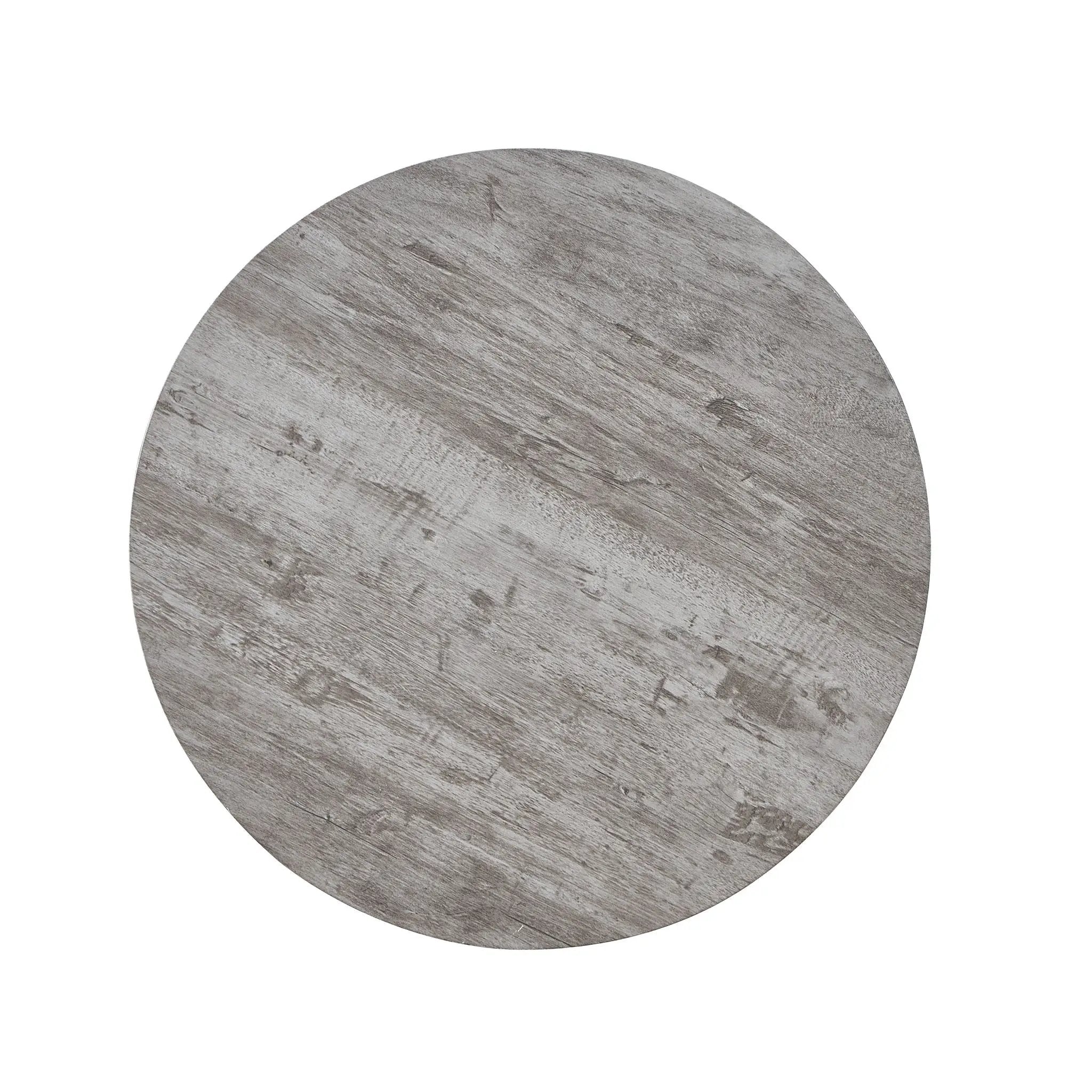 Elysian - Contemporary Round End Table With Shelf - Gray by Unique Piece Furniture