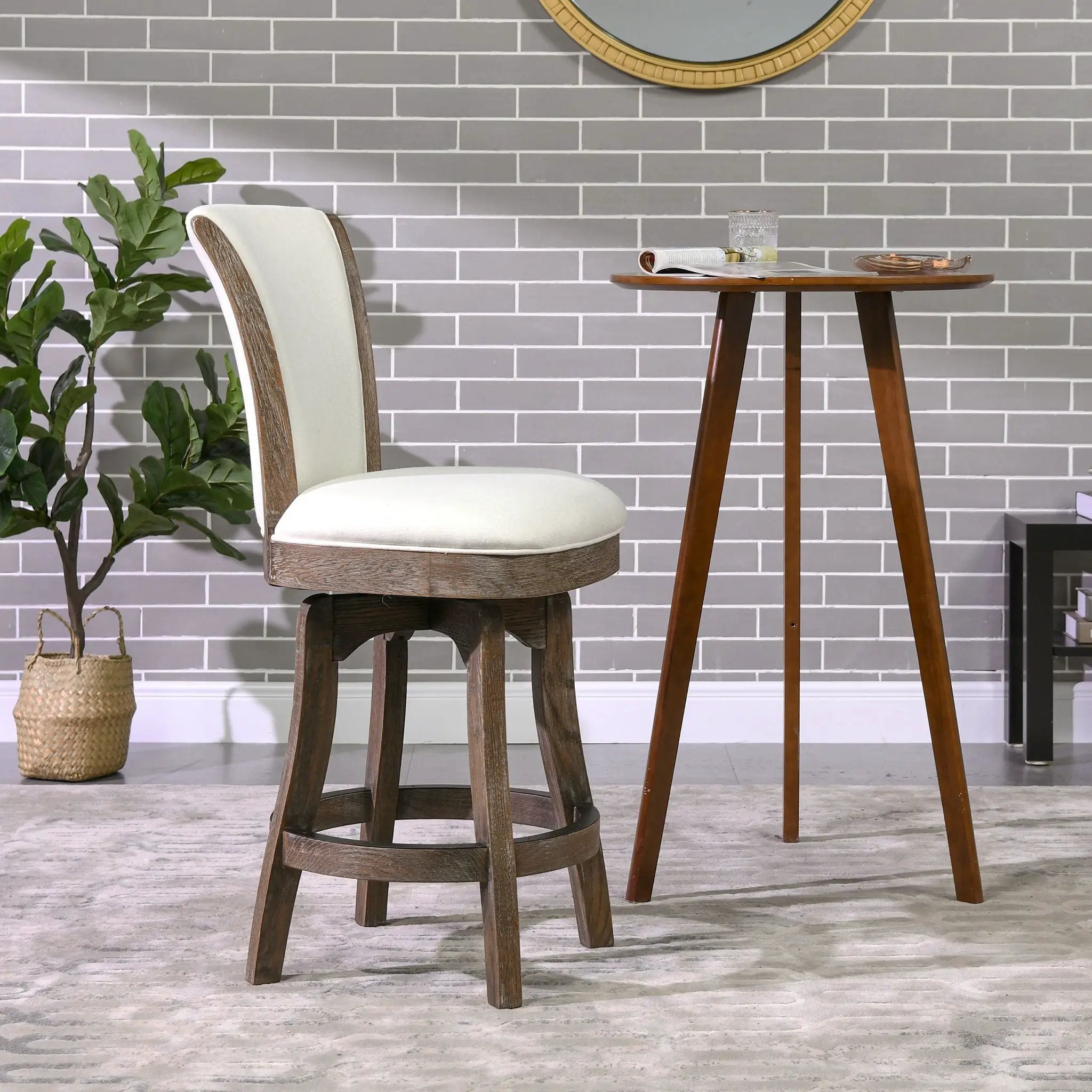 Henry - Armless Swivel Counter Height Bar Stool by Unique Piece Furniture