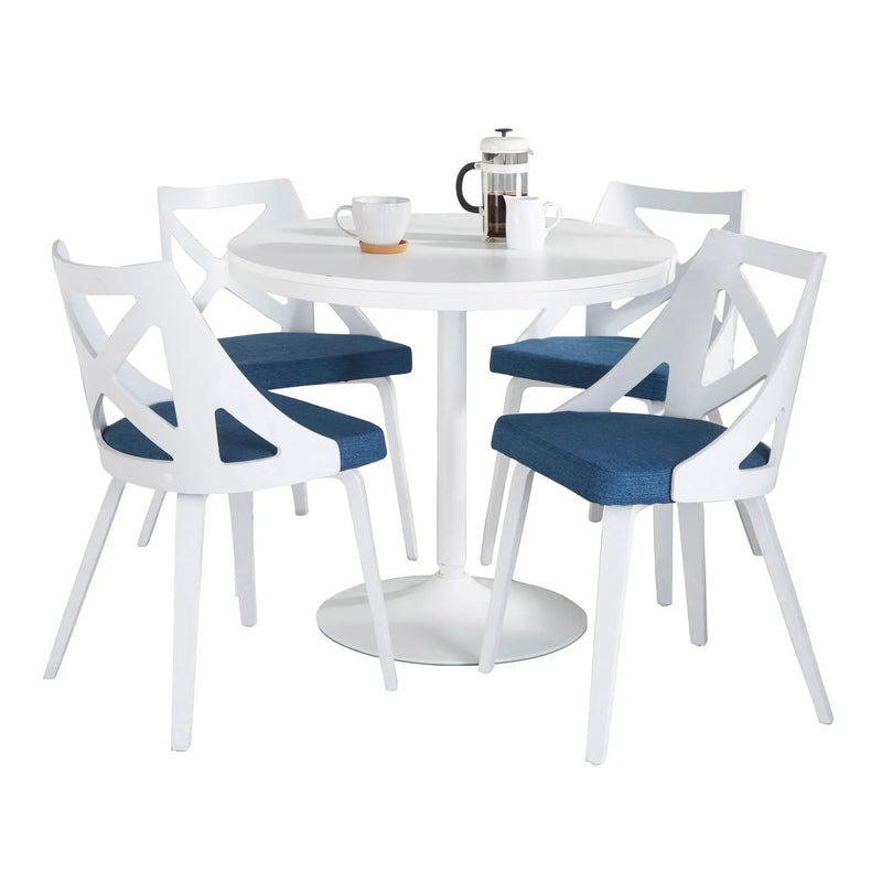 Dakota Charlotte - 5 Piece Contemporary Design, Dining Set by HouseOfZazla