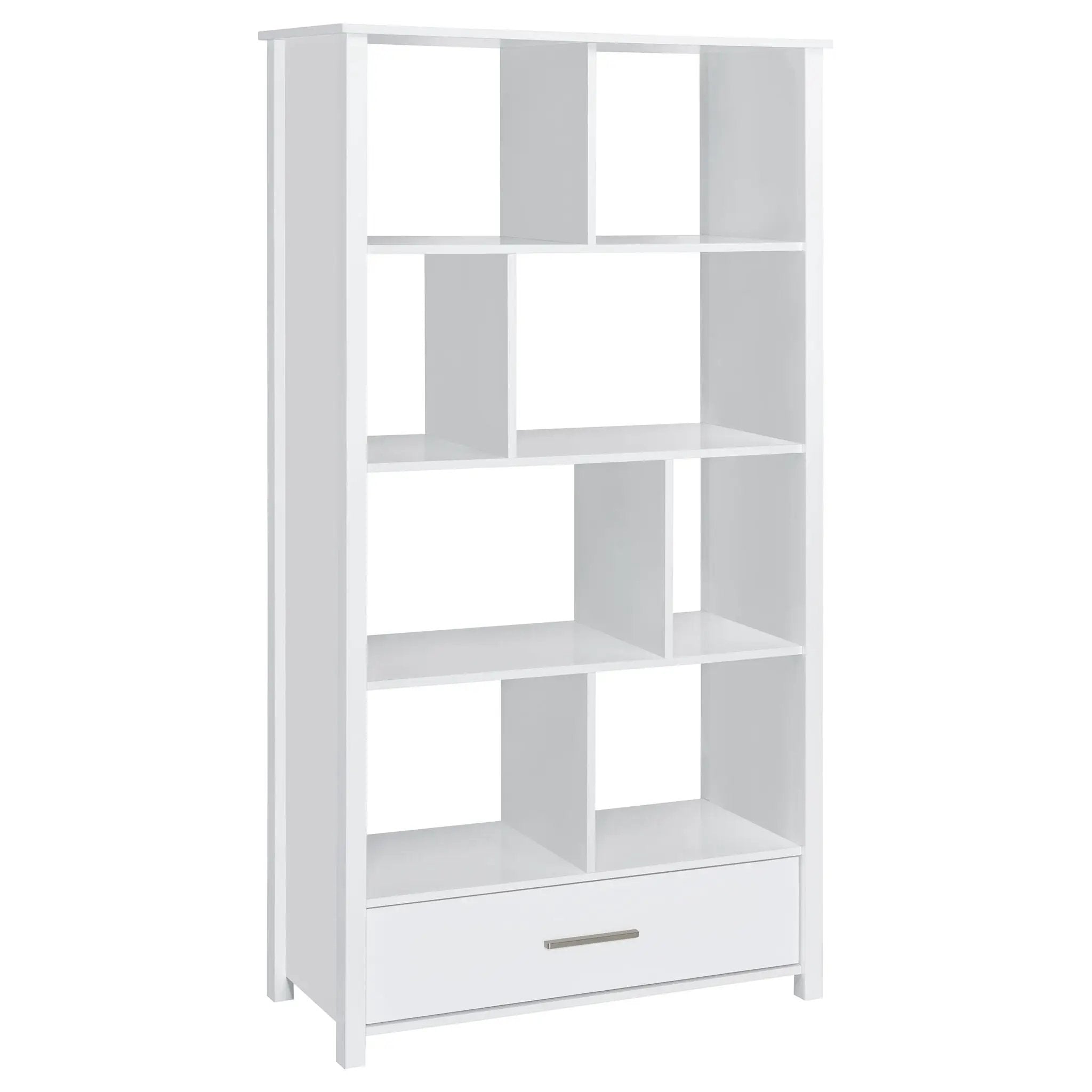 Dylan 68-inch 4-shelf Storage Bookshelf White High Gloss by Unique Piece Furniture