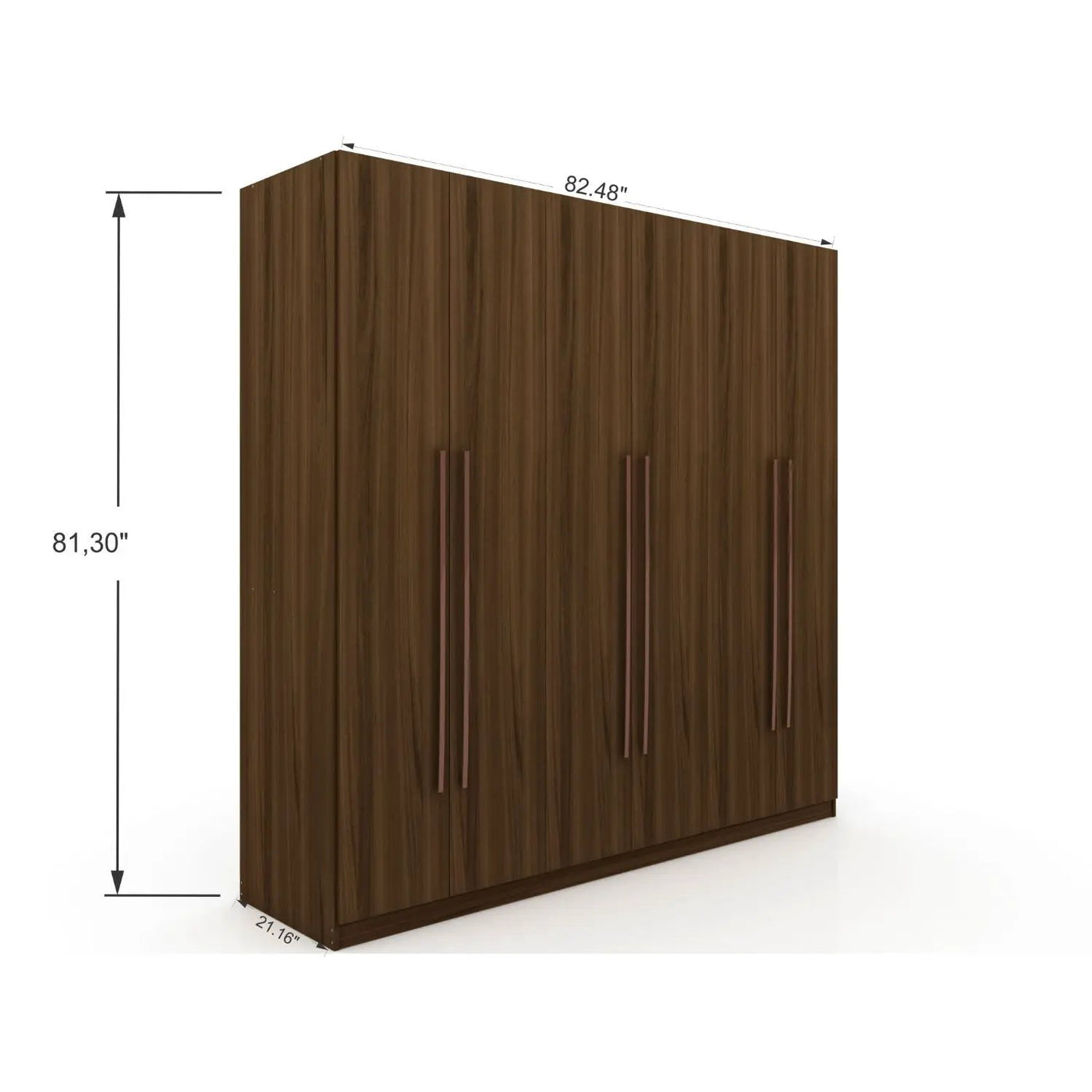 Gramercy - Free Standing Wardrobe Closet With Drawers And Shelves by HouseOfZazla