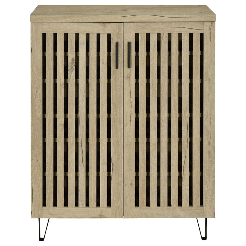 Brixton 2-door Entryway Shoe Storage Cabinets White Oak by Unique Piece Furniture