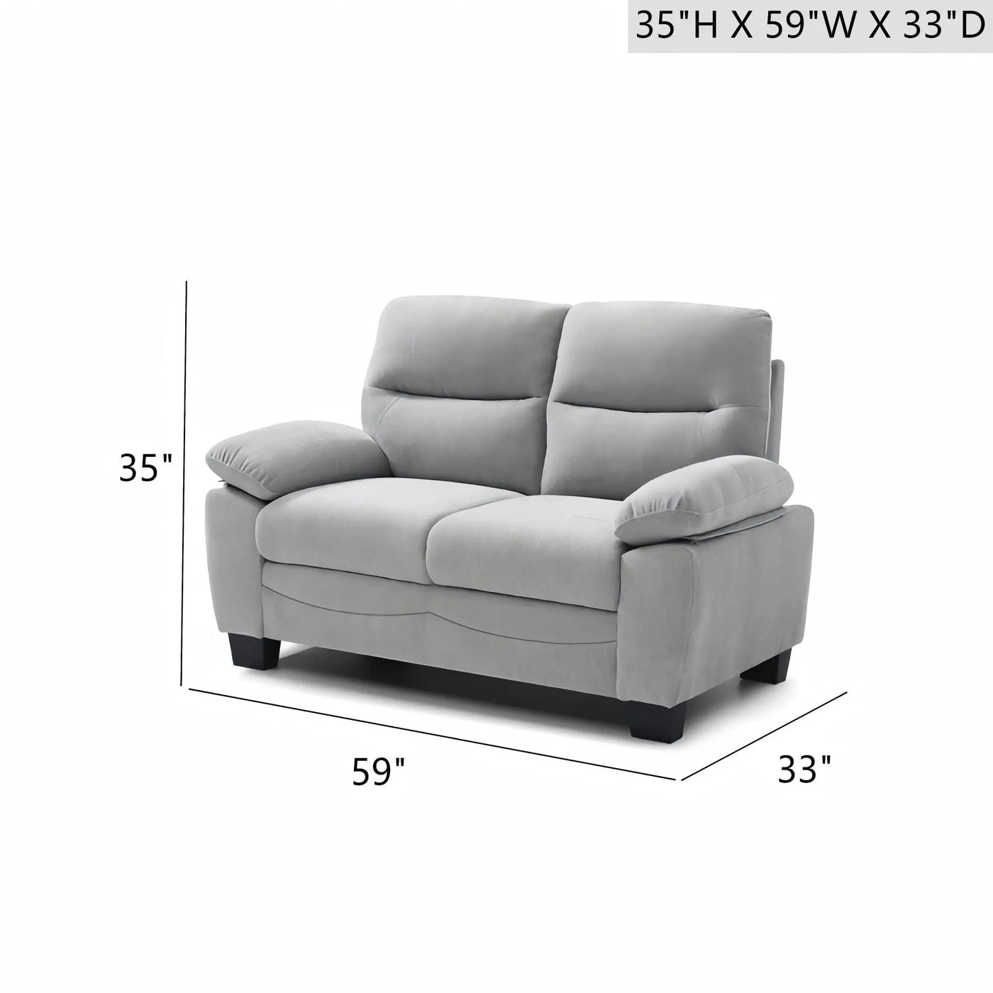 Summerton - Loveseat With Pillow Top Arms And Removable Back by Unique Piece Furniture