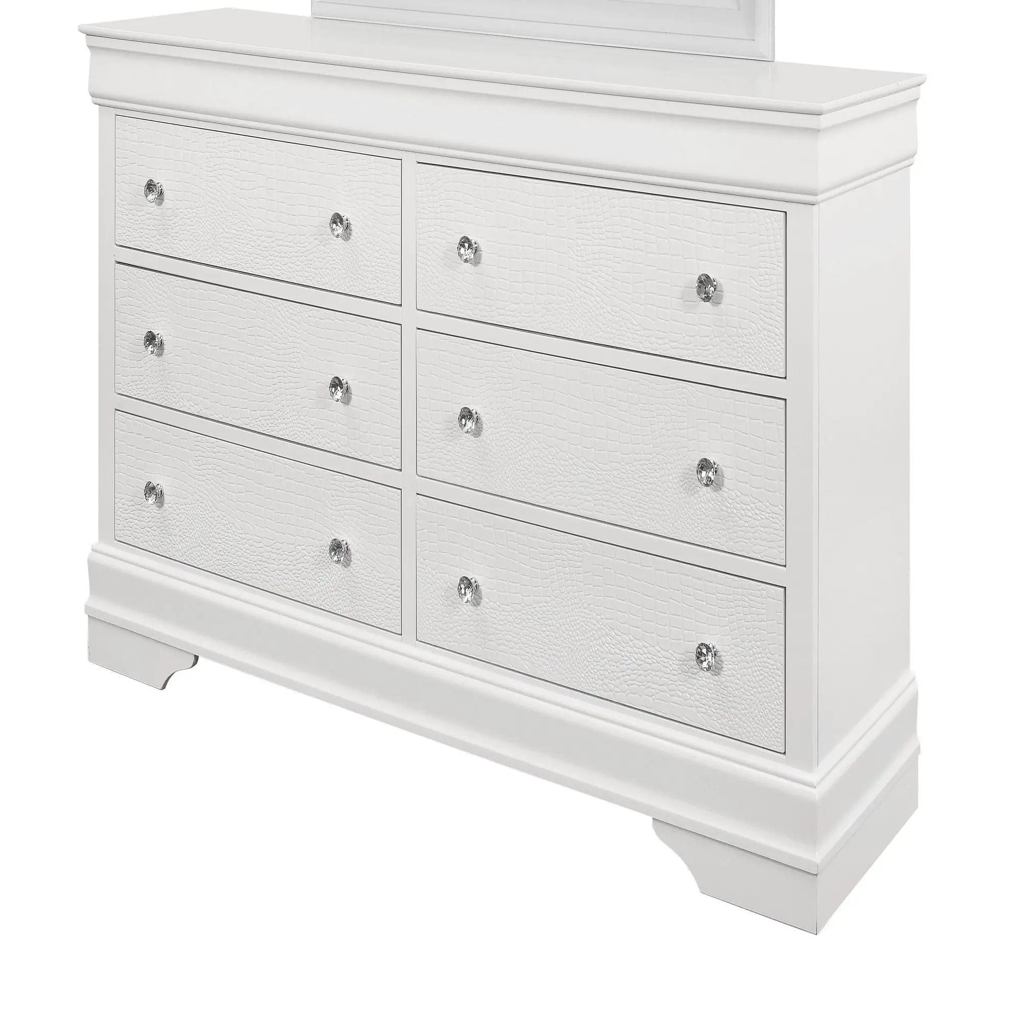 Shaker - Crocodile Metallic Dresser by Unique Piece Furniture