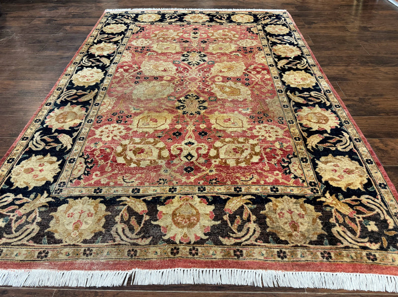 Indian Agra Rug 6x9, Allover Pattern, Traditional Wool Oriental Carpet by Jewel Rugs